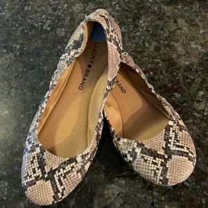 Lucky Brand snake ballet flats size 7.5